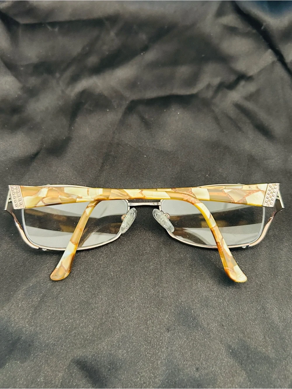Italian Safilo Gold Metal Eyeglass Frame